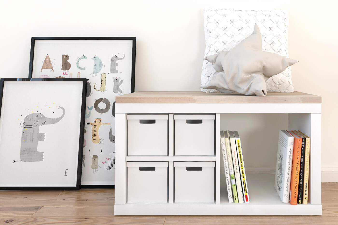4 Kallax Hacks: Wie du IKEA Kallax mit der Kallax Holzplatte stylen kannst
