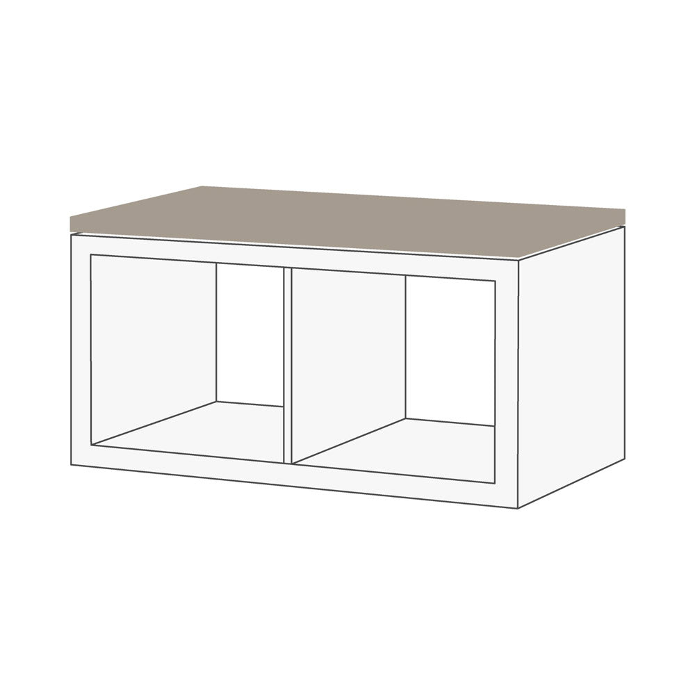 Ikea Kallax Regal mit Holzplatte