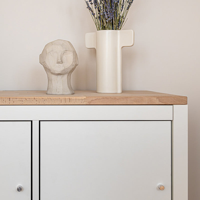 Kallax Holzplatte aus massiver Buche: Das Holz hat eine Stärke von 20 mm