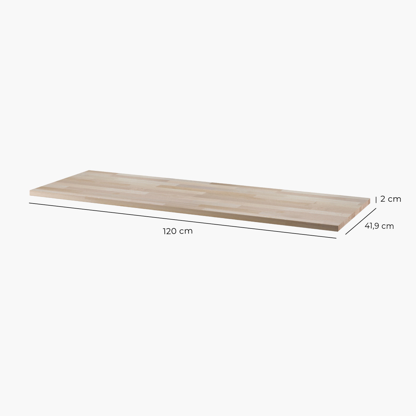 Plattenmaße Holzplatte für Ikea Besta Länge 120 cm Dicke 2 cm