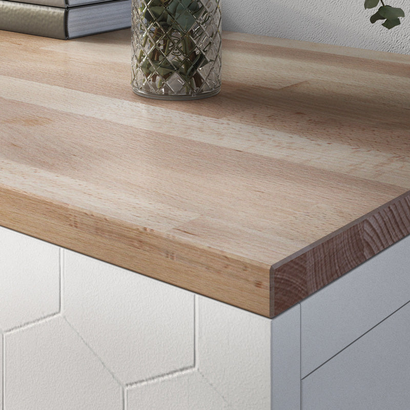 Detail Ikea Besta mit Holzplatte Buche