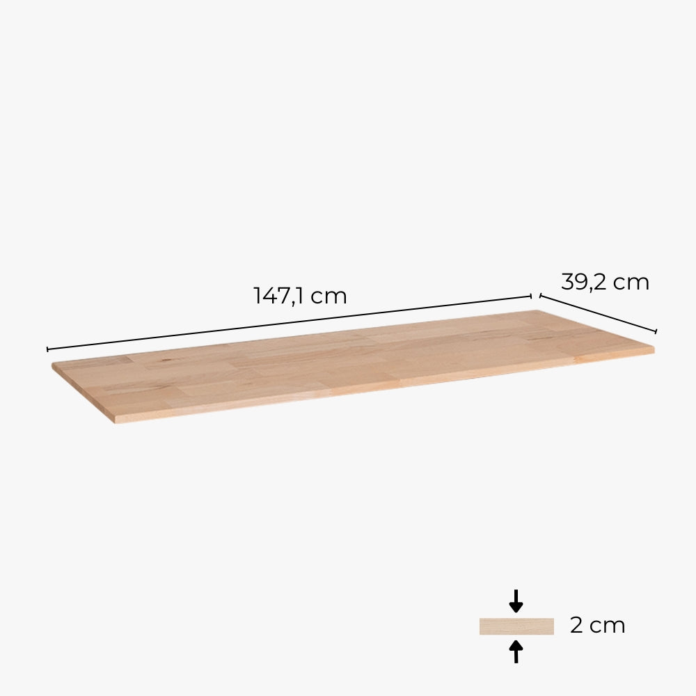 Abdeckplatte für IKEA Kallax Regal mit den Maßen: Länge 147,1 cm x Tiefe 39,2 cm x Stärke 2 cm