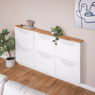 IKEA Trones Holzplatte für 3 Schuhkippschränke