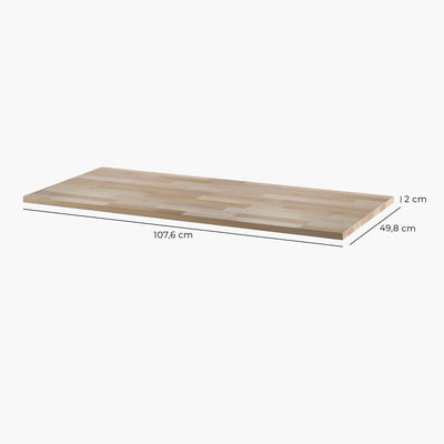 Holzplatte aus Buche natur für Ikea Hemnes Kommode mit den Maßen 107,6 x 49,8 x 2 cm