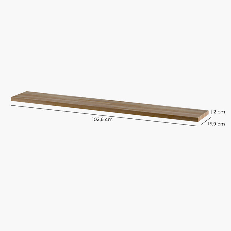 Geölte Holzplatte für 2 Ikea Trones Schuhschränke mit Bemaßung